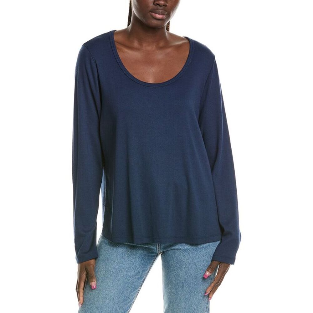 Michael Stars Womens  Emilia Scoop Neck T-Shirt, Green